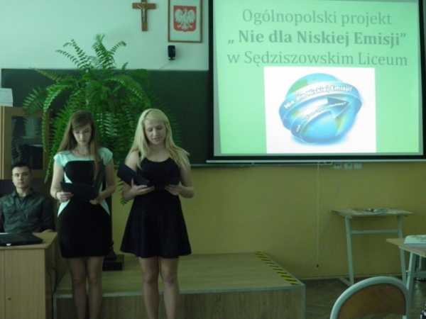 „Nie dla Niskiej Emisji” w Sędziszowskim Liceum – kolejny sukces w ogólnopolskim projekcie.