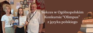 Uczennica Andżelika Buczkowcz zajęła II miejsce 🥈w Ogólnopolskim Konkursie Olimpus sesja wiosenna z języka polskiego.