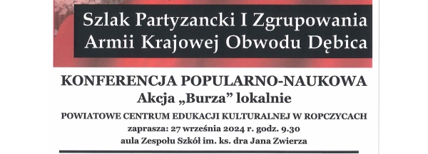 Konferencja popularno-naukowa &quot;Akcja Burza&quot; lokalnie