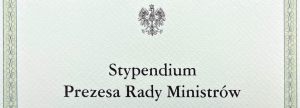 Stypendium Prezesa Rady Ministrów dla Aleksandry Sado